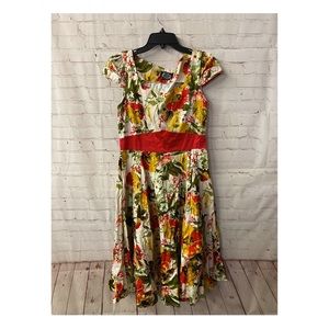 Hearts and Roses Floral Dress size 10